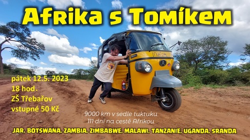 Pozvánka na besedu Tomík na cestách: Afrika s Tomíkem